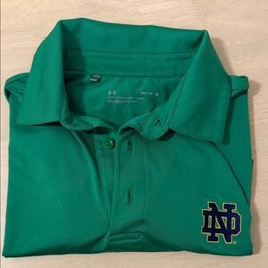 Under Armour Green Notre Dame Polo Shirt